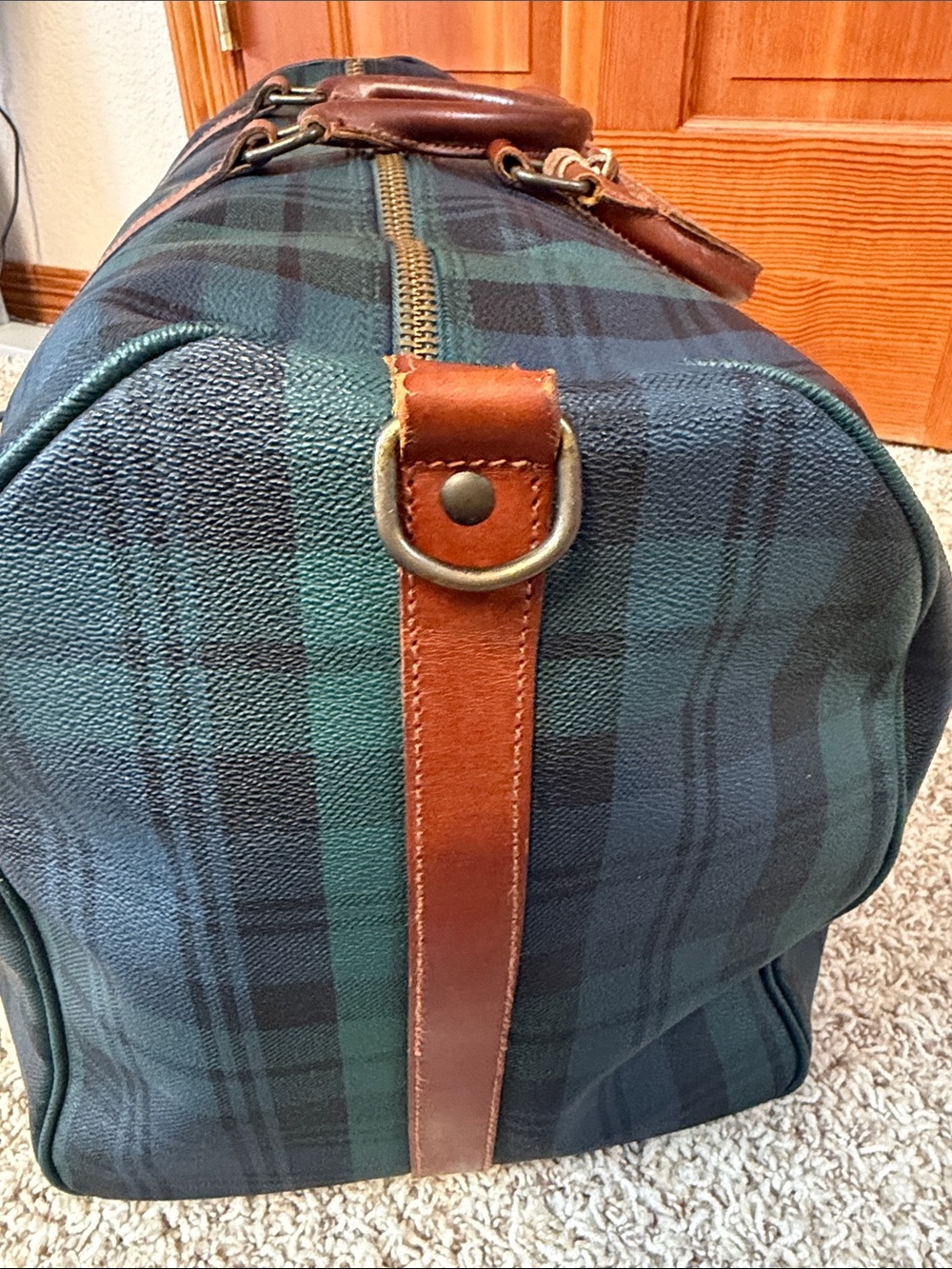 Vintage Rare Polo Ralph Lauren Blackwatch Plaid 3-Piece Luggage Travel Set - Picture 13 of 15